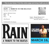 2019-06-01 RAIN - A Tribute to the Beatles (Hawaii Theatre)